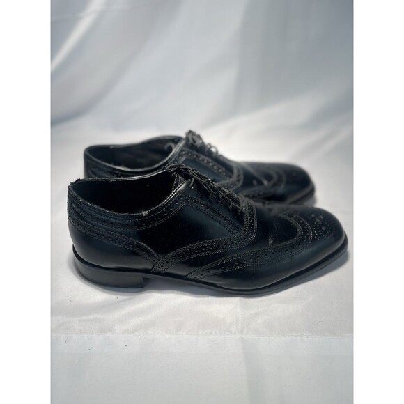 Florsheim Black Lexington Wingtip Oxford Men\'s 10D #17066‎